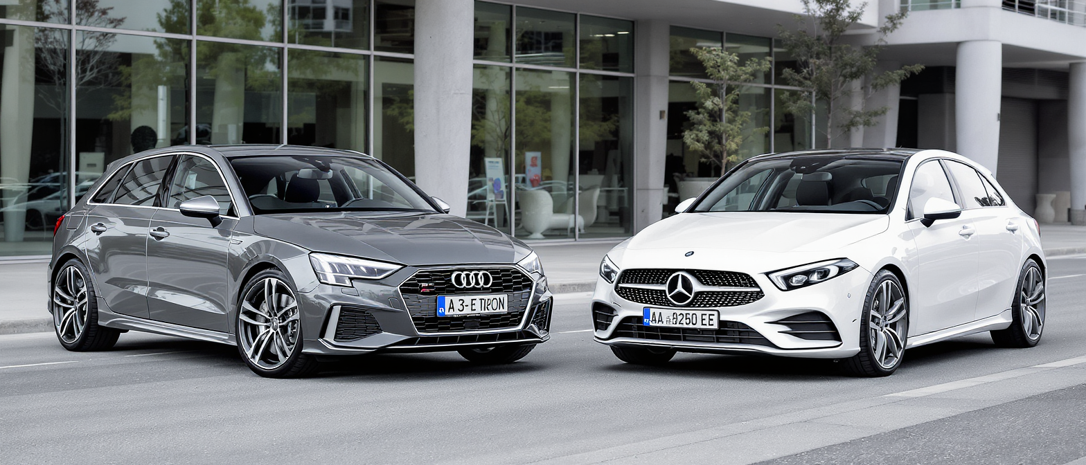 découvrez le comparatif complet entre l'audi a3 sportback e-tron et la mercedes a 250 e : design, performances, autonomie et technologies embarquées. choisissez la meilleure compacte hybride rechargeable pour votre quotidien !