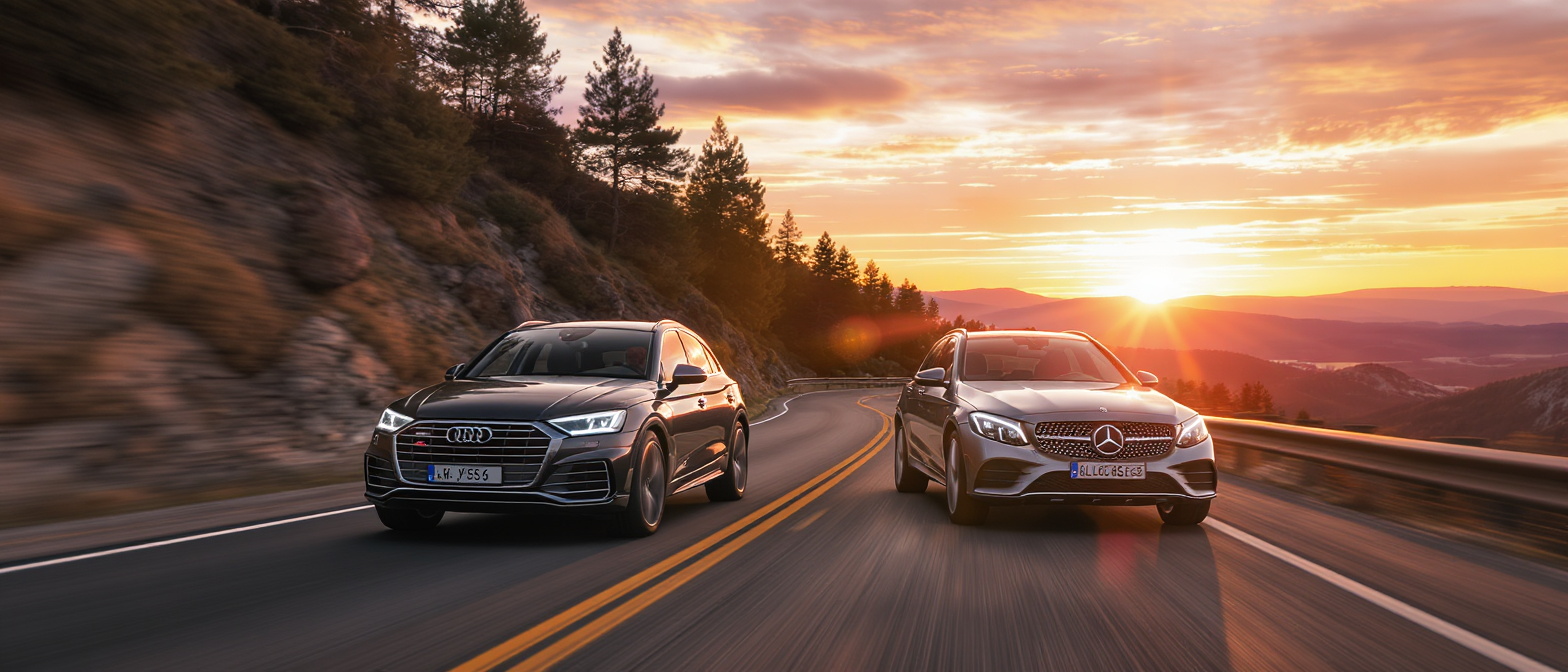 découvrez le match entre l’audi q5 tfsi e et le mercedes glc 300 e : deux suv hybrides de luxe aux performances, technologies et confort haut de gamme. comparez leurs atouts pour choisir le meilleur suv hybride premium en 2024.