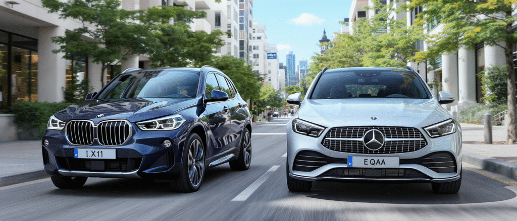 découvrez le duel entre la bmw ix1 et la mercedes eqa, deux suv compacts électriques premium. comparez leurs performances, équipements et technologies pour choisir le modèle qui vous convient le mieux.