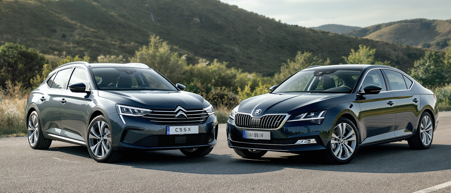 découvrez le comparatif entre la citroën c5 x hybride rechargeable et la skoda superb iv : deux grandes routières hybrides alliant confort, technologies et efficacité pour vos longs trajets.