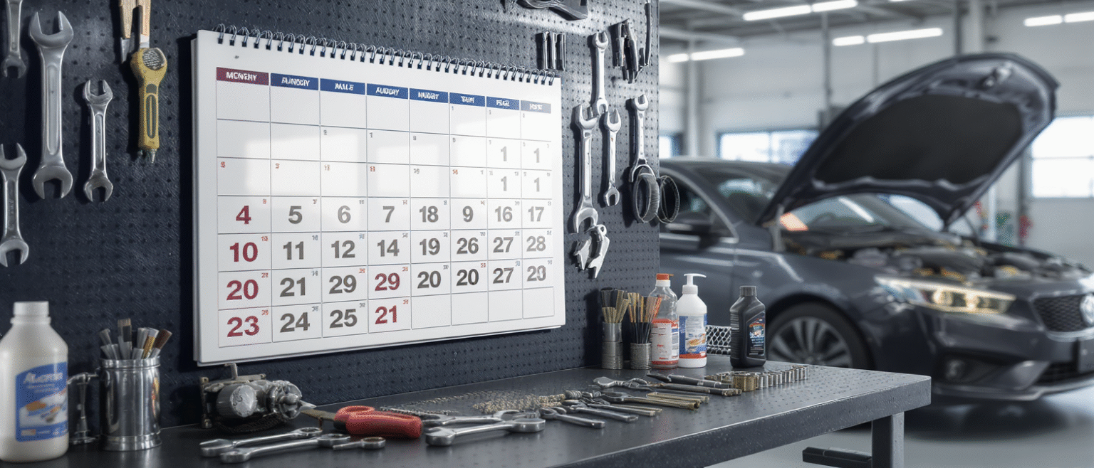 découvrez un calendrier d’entretien complet pour garder votre voiture en parfait état. toutes les étapes à suivre pour assurer la longévité et la sécurité de votre véhicule.