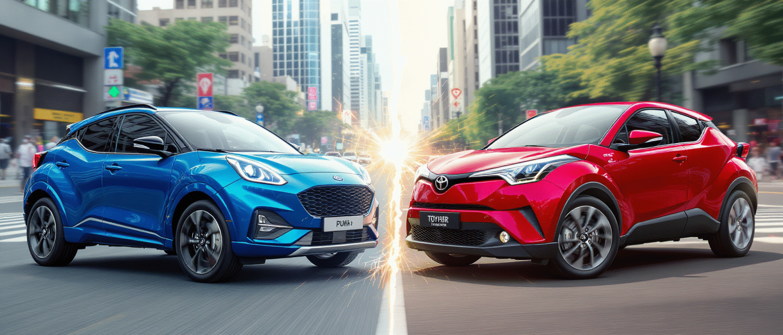 découvrez le comparatif complet entre le ford puma hybride et le toyota c-hr hybride. performances, consommation, design et technologies : lequel de ces crossovers urbains hybrides choisir ?