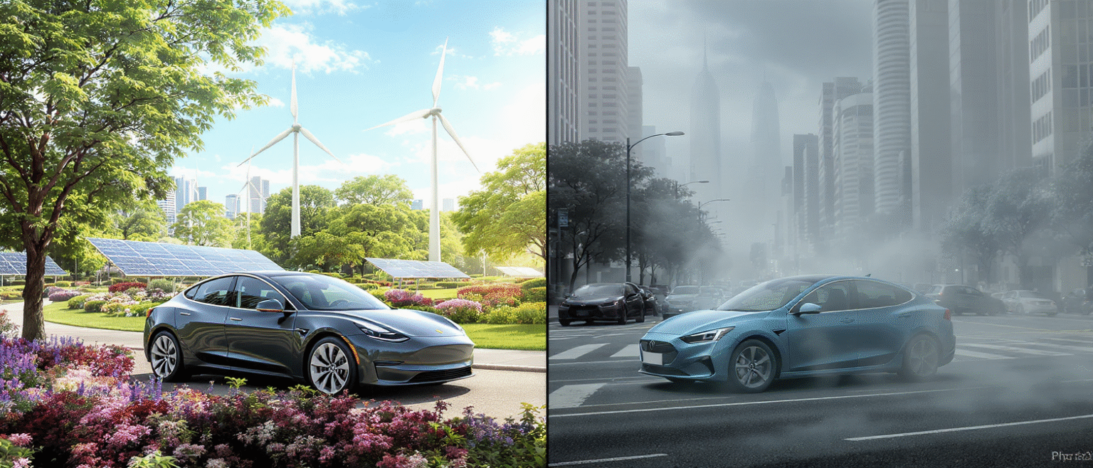 comparez l'impact environnemental des voitures électriques et hybrides : émissions de co2, consommation d'énergie, fabrication des batteries et solutions durables pour une mobilité plus verte.