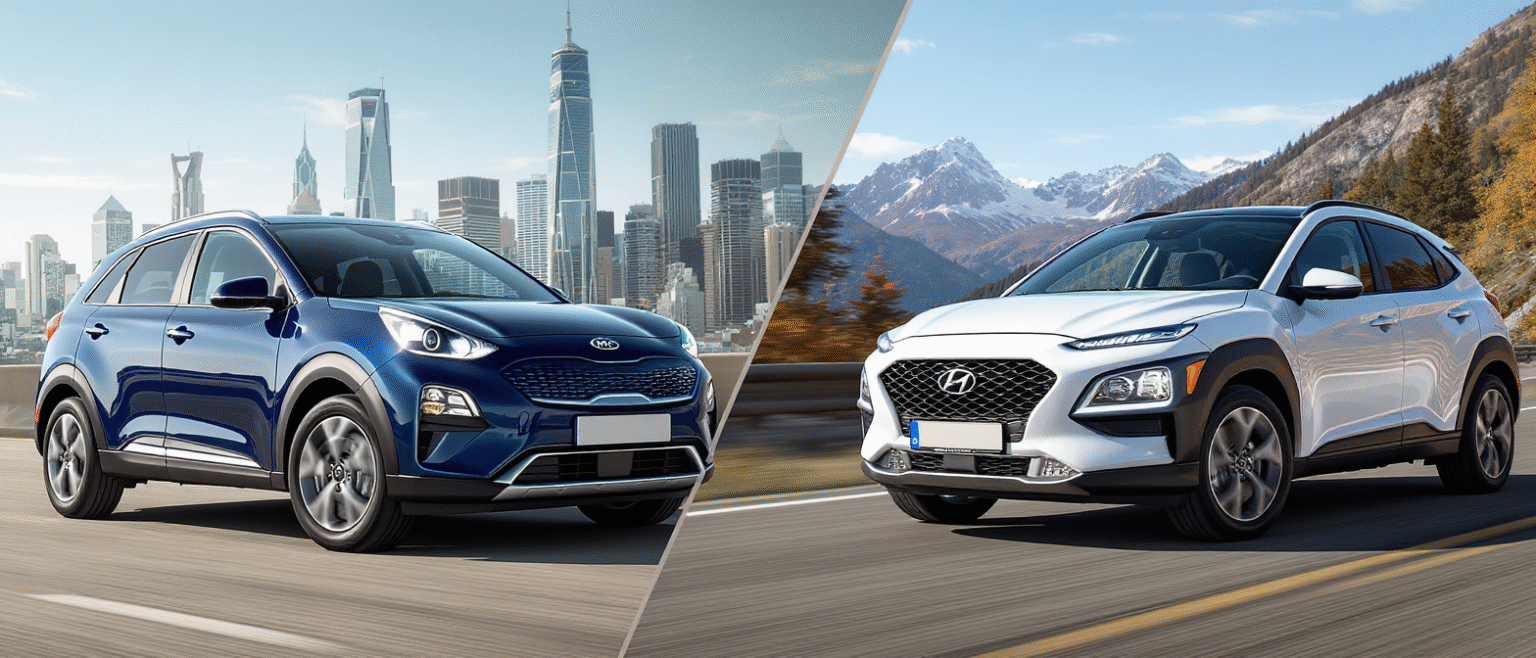 Kia Niro EV vs Hyundai Kona Electric : quel crossover électrique choisir ? découvrez notre comparatif détaillé entre la kia niro ev et la hyundai kona electric : design, autonomie, équipements, prix… tout pour choisir le meilleur crossover électrique adapté à vos besoins.