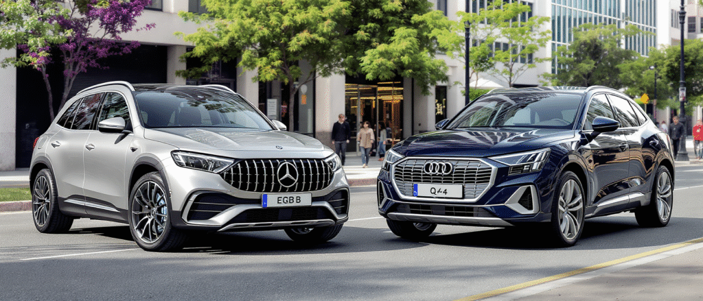 découvrez notre comparatif complet entre la mercedes eqb et l'audi q4 e-tron : design, autonomie, équipements et prix. quel suv familial électrique choisir en 2024 ?