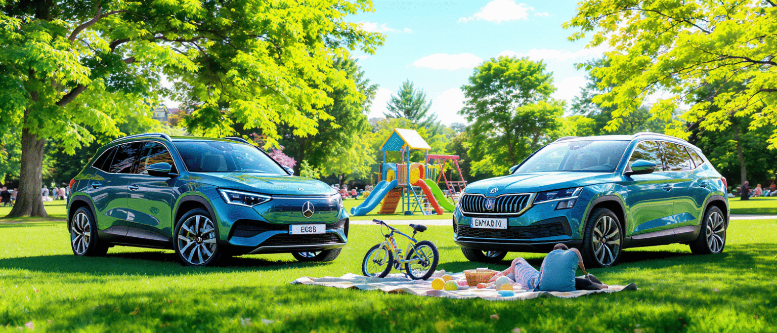 découvrez notre comparatif entre la mercedes eqb et la skoda enyaq iv, deux grands suv électriques familiaux. performances, autonomie, équipements : trouvez le modèle idéal pour vos besoins et votre famille.