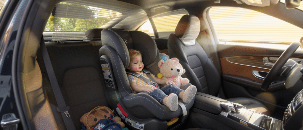 découvrez notre sélection d’accessoires mercedes adaptés aux enfants pour voyager en toute sécurité à bord de votre véhicule. confort, protection et solutions pratiques pour petits passagers.