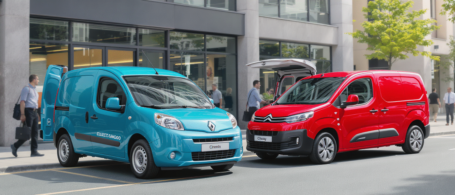 comparez le renault kangoo électrique et le citroën ë-jumpy : découvrez lequel de ces utilitaires électrifiés est le mieux adapté aux besoins des professionnels. autonomie, capacité, équipements : notre analyse pour faire le bon choix.
