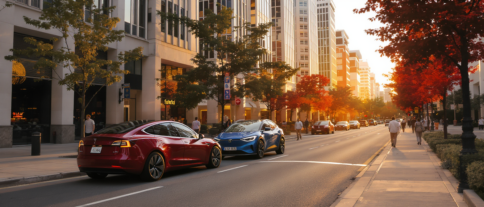 comparez la tesla model 3 et la volkswagen id.4 dans ce duel d'électriques urbaines : motorisation, autonomie, équipements et prix, découvrez laquelle est la meilleure pour la ville !