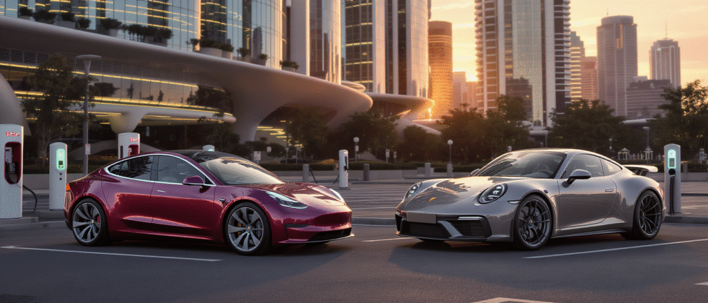 découvrez notre comparatif 2025 entre tesla et porsche pour savoir quelle marque propose la meilleure voiture électrique cette année. performances, autonomie, prix : analysez tous les critères pour faire votre choix.