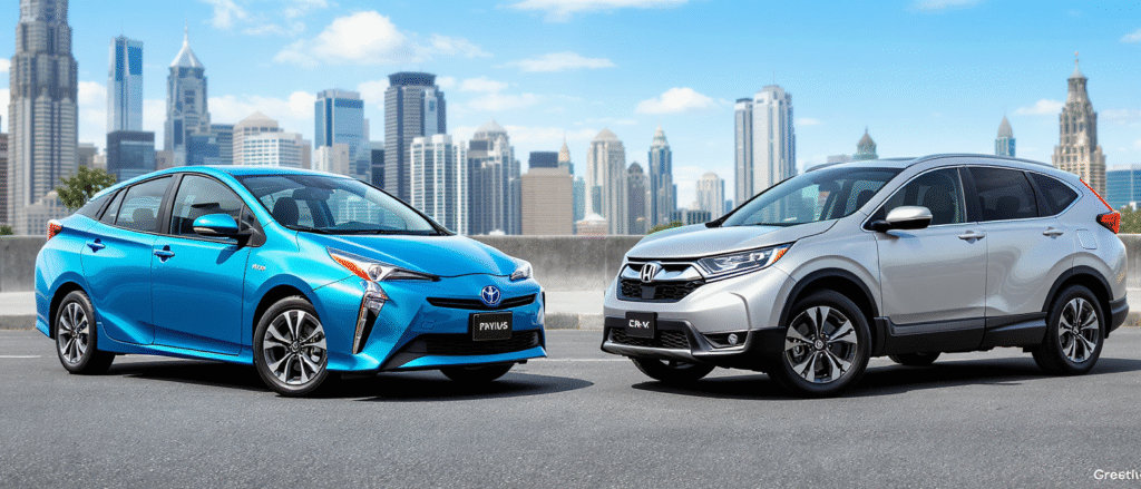 Toyota Prius vs Honda CR-V hybride : le face à face des hybrides familiaux découvrez le comparatif complet entre la toyota prius et le honda cr-v hybride. performances, consommation, espace, technologies : analysez les points forts de chaque hybride familial pour faire le meilleur choix.