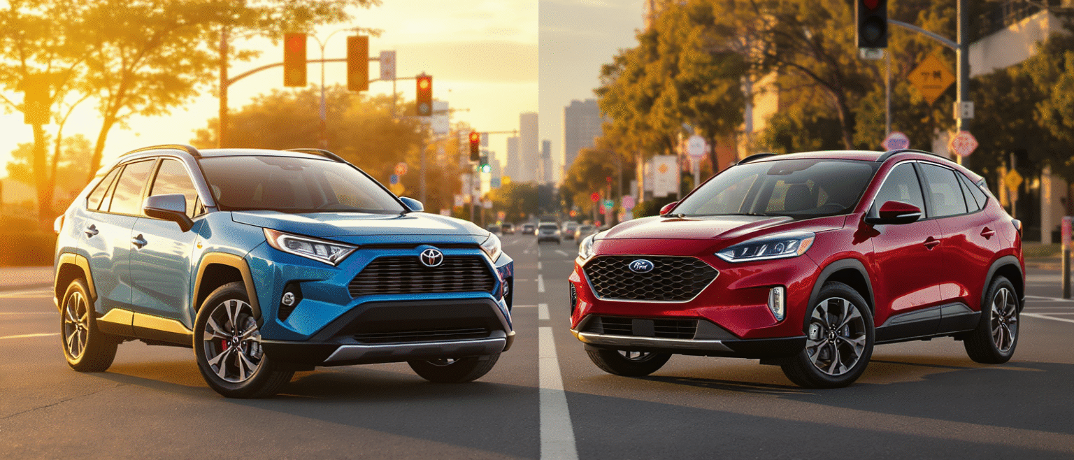 découvrez le comparatif complet entre le toyota rav4 plug-in et le ford kuga phev : design, performances, autonomie et équipements, pour choisir le meilleur suv hybride rechargeable familial en 2024.