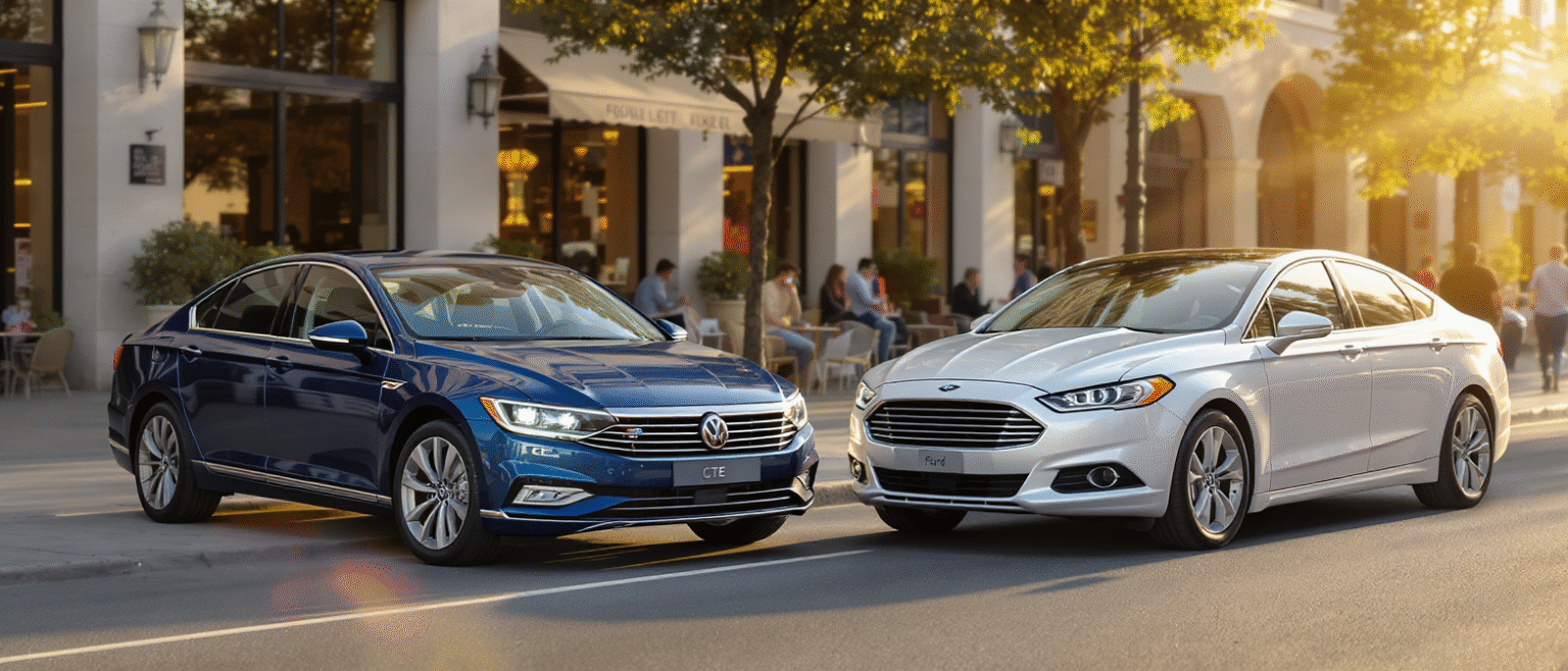 comparez la volkswagen passat gte et la ford mondeo hybride rechargeable : deux routières pratiques et économiques idéales pour vos trajets quotidiens. découvrez leurs avantages, performances et technologies pour choisir la meilleure hybride selon vos besoins.