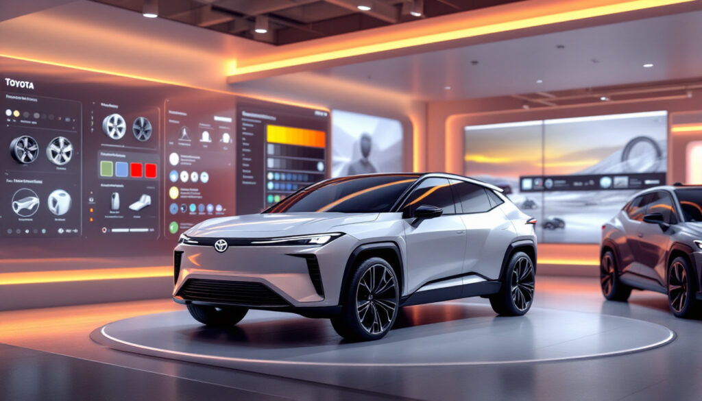 explorez le nouveau configurateur toyota 2025 et personnalisez votre véhicule selon vos envies : modèles, couleurs, options et motorisations. simple, rapide et intuitif ! essayez-le dès maintenant.