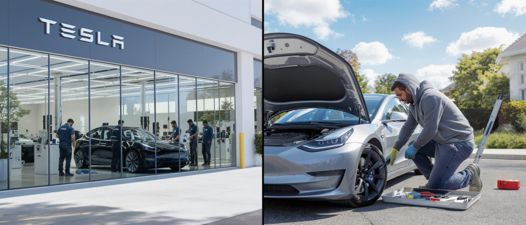 découvrez les avantages et inconvénients des réparations tesla à domicile versus en service center. comparez les options pour choisir la solution la plus adaptée à vos besoins et bénéficier d’un service rapide et efficace.