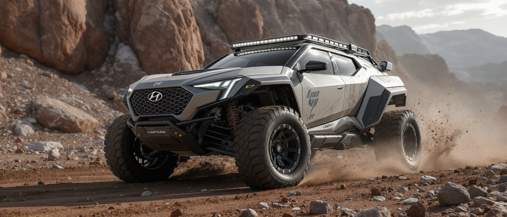 découvrez le hyundai crater concept, un 4x4 extrême conçu pour dominer tous les terrains avec puissance et innovation. prêt pour l'aventure sans limites.