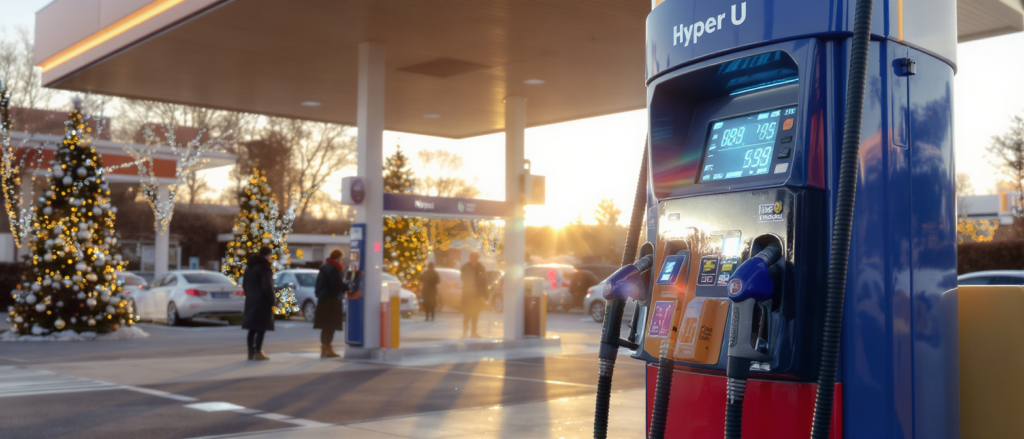 profitez du carburant diesel à seulement 1,47 € chez hyper u, une offre exceptionnelle avant les fêtes de noël pour faire le plein à petit prix.