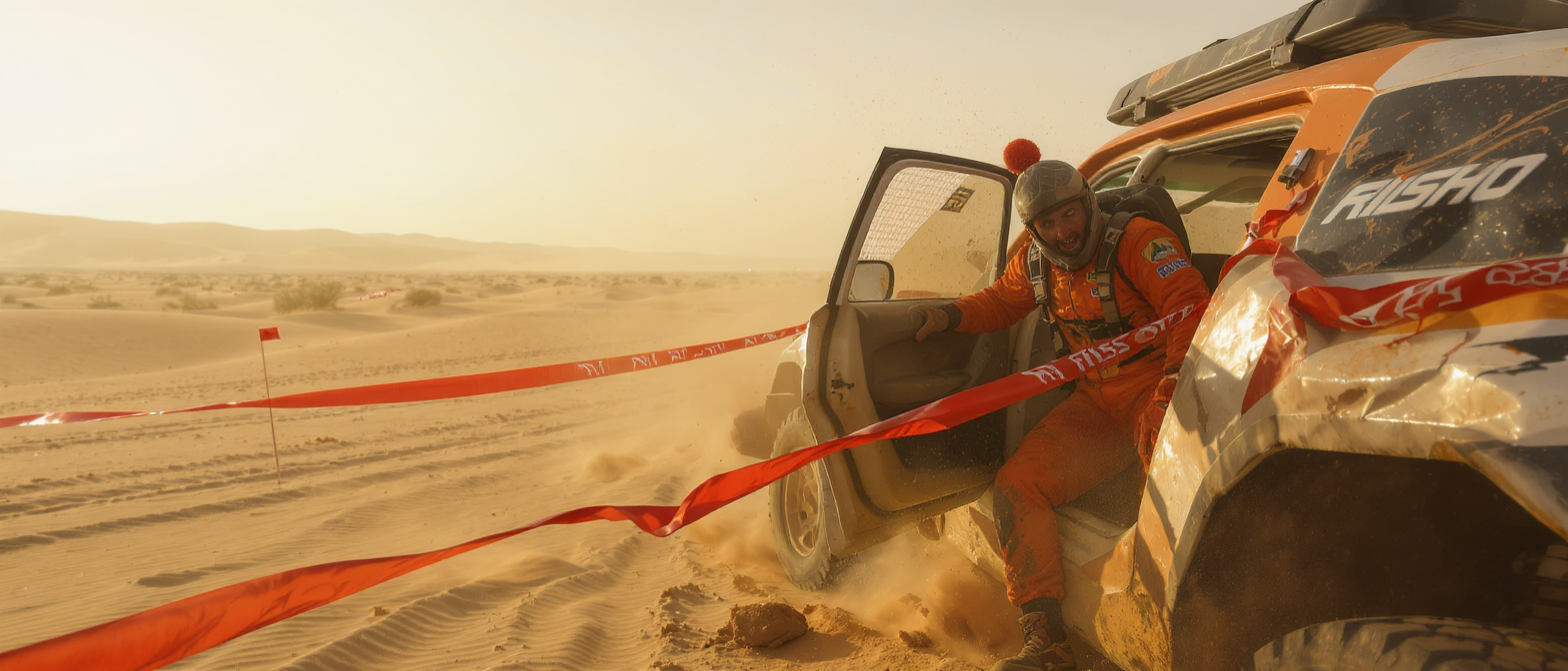 découvrez l'émotion intense de nasser al-attiyah à l'arrivée de la 13e étape du dakar 2026, un moment presque inimaginable qui marque son parcours exceptionnel.