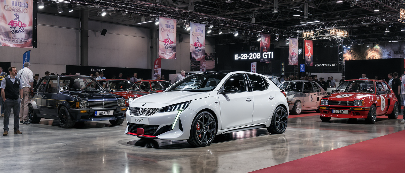 peugeot fête le grand retour de la légendaire gti à rétromobile 2026 avec la spectaculaire e-208 gti, alliant performance iconique et technologie électrique innovante.