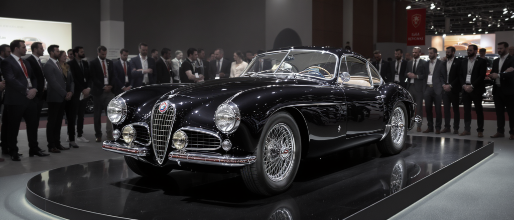 découvrez en exclusivité à rétromobile 2026 une pièce d'exception signée alfa romeo, emblème d'élégance et d'histoire automobile.