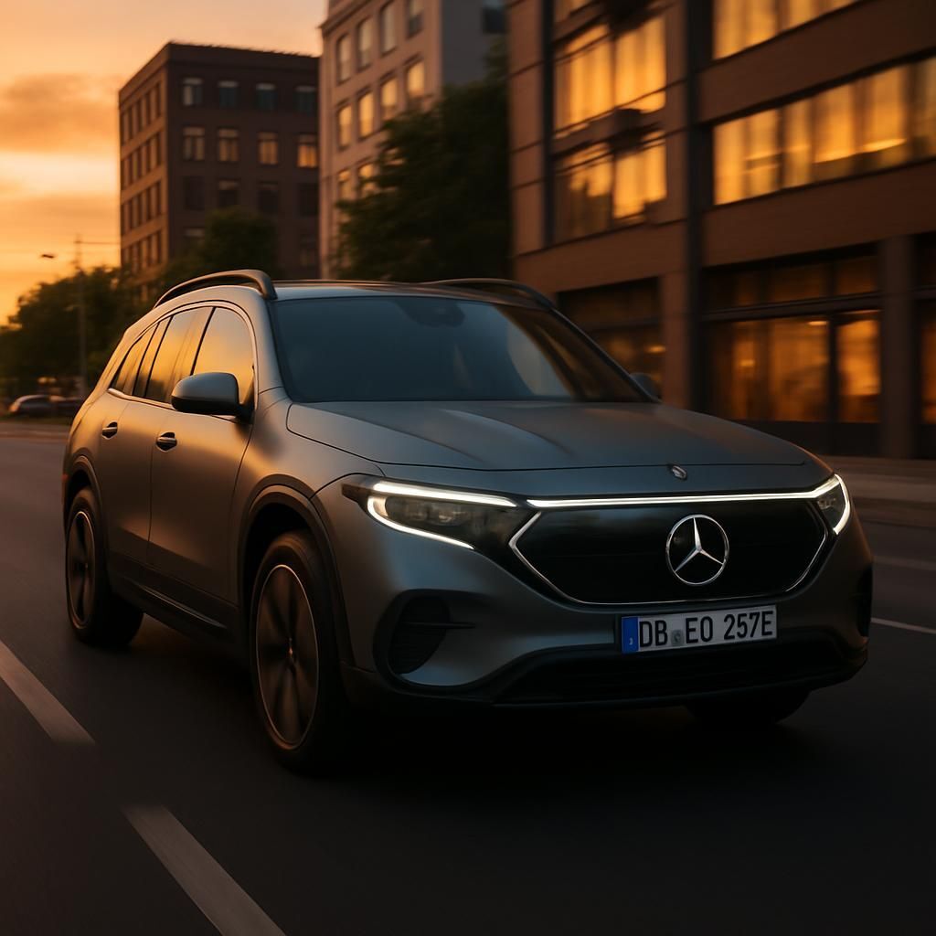Découvrez la Mercedes EQB, un SUV électrique alliant élégance, performance et technologie de pointe pour une conduite durable et confortable.