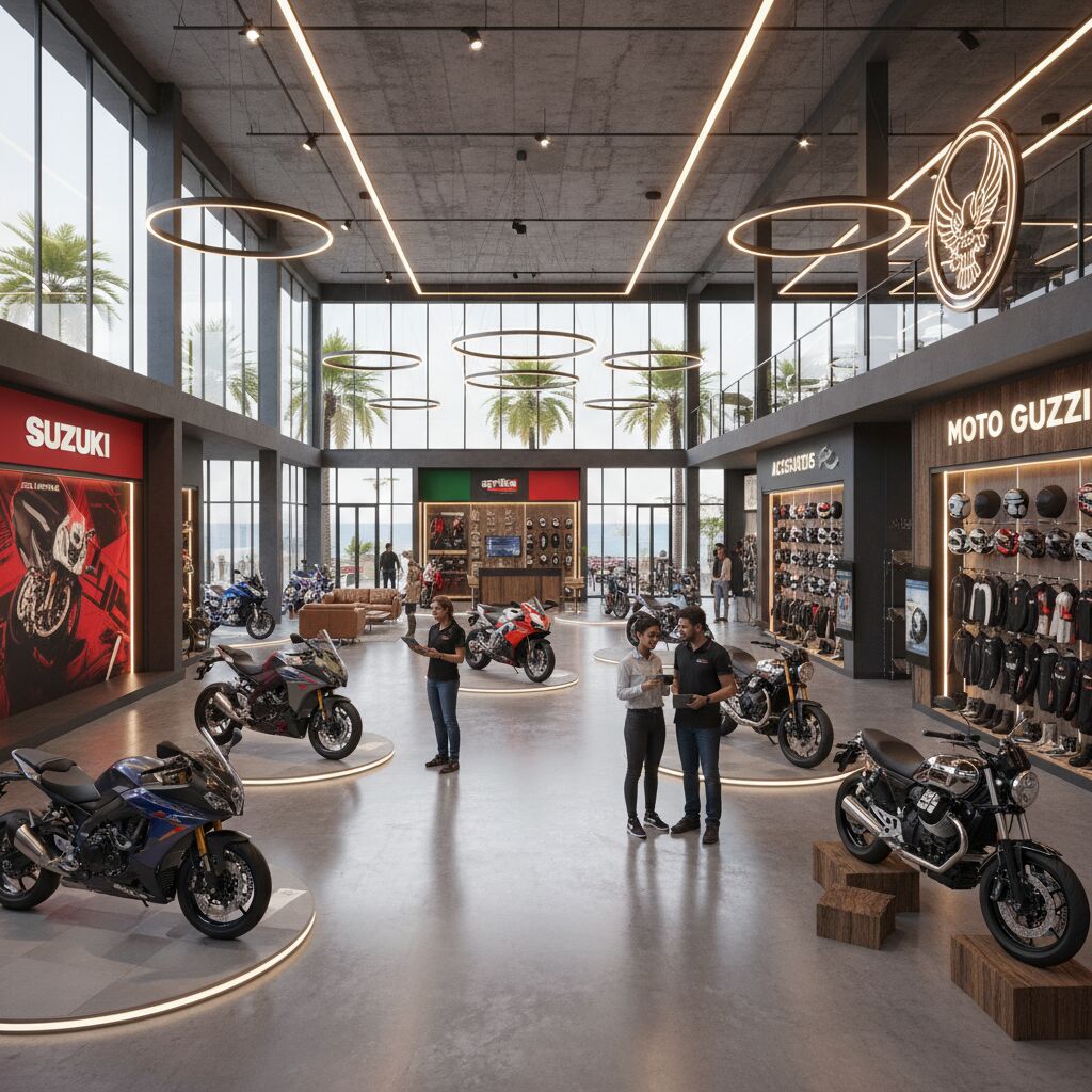 Luisetti Moto Marseille, concessionnaire exclusif des marques Suzuki, Aprilia et Moto Guzzi, vous propose une large gamme de motos neuves et d'occasion, ainsi qu'un service personnalisé et des pièces détachées.