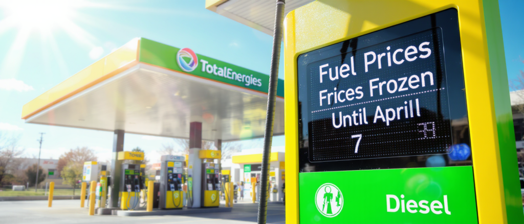totalenergies prolonge le gel des prix de l'essence et du diesel jusqu'au 7 avril, assurant un maintien des tarifs face aux fluctuations du marché des carburants.