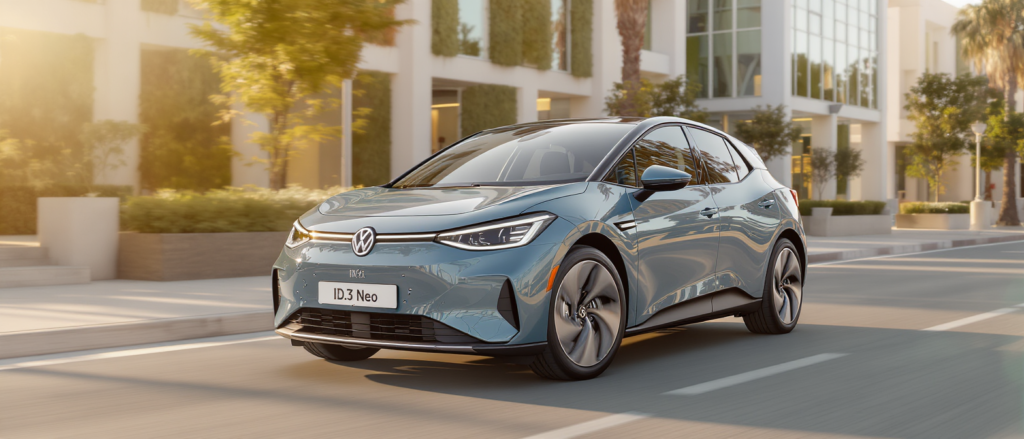 découvrez en avant-première les premières images de la volkswagen id. 3 neo, la nouvelle compacte électrique au design innovant et au nom revisité.