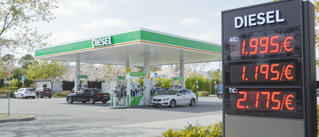 ce jeudi 23 avril, profitez du diesel à partir de 1,95€/l. découvrez les stations où faire le plein à moins de 2,17€/l pour économiser sur votre carburant.