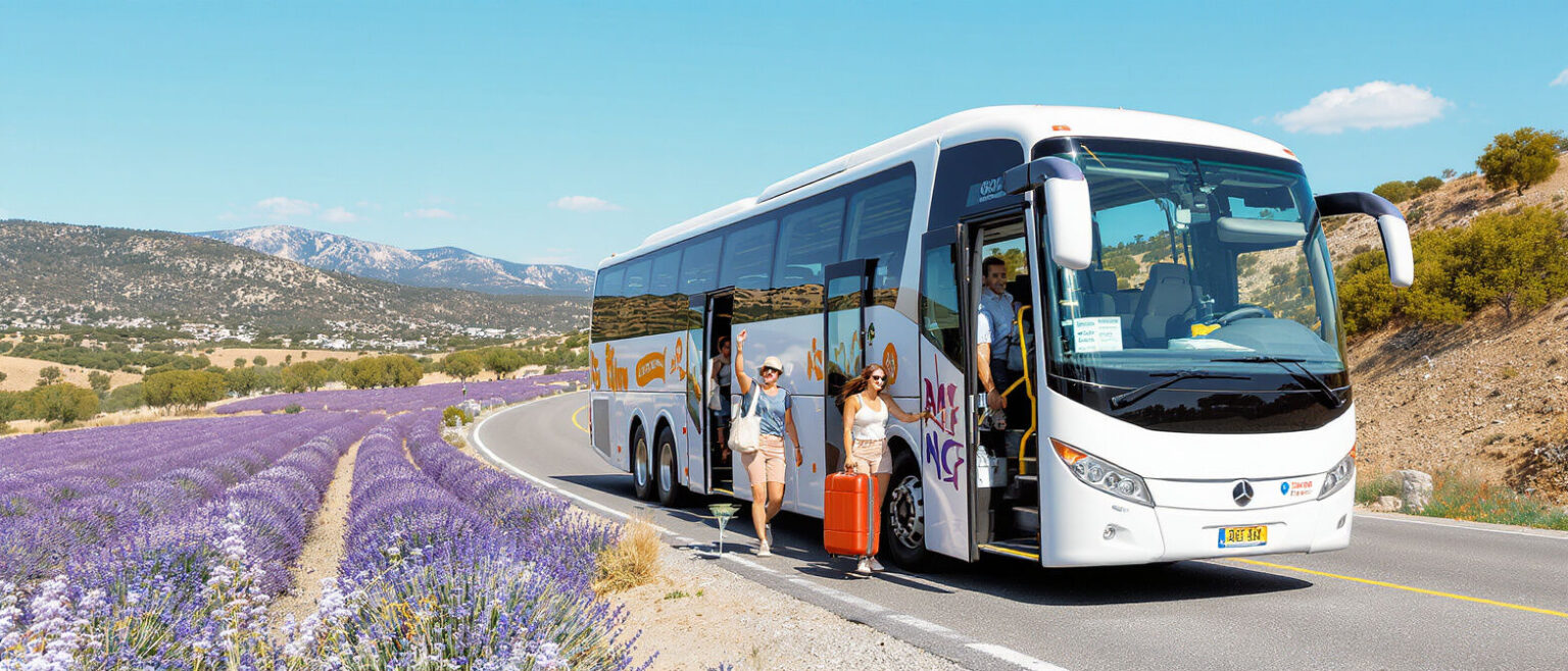 Explorez la Provence en autocar pour un voyage confortable, économique et écologique, tout en profitant des paysages magnifiques et des sites incontournables de la région.