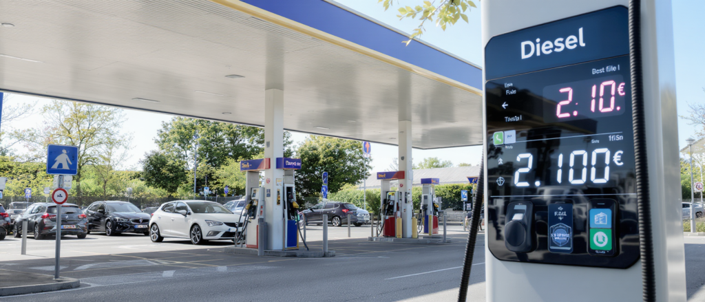 diesel à 2,10€/l ce jeudi 7 mai : trouvez les stations-service pour économiser jusqu'à 12 centimes par litre par rapport à la moyenne nationale de 2,21€/l.