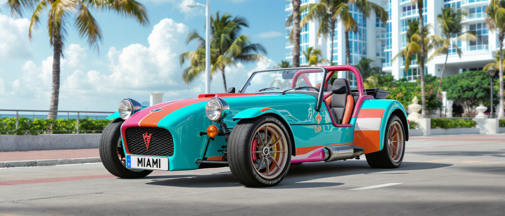 découvrez l'édition spéciale caterham seven miami, limitée à seulement 12 exemplaires exclusifs, célébrant le prestigieux grand prix de miami avec style et performance unique.
