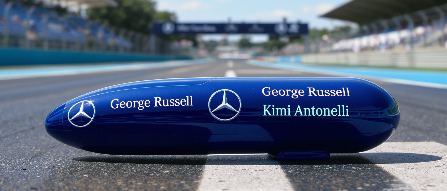 découvrez la collection capsule exclusive « blue wonder » de mercedes, en collaboration avec les pilotes george russell et kimi antonelli, alliant style et innovation.