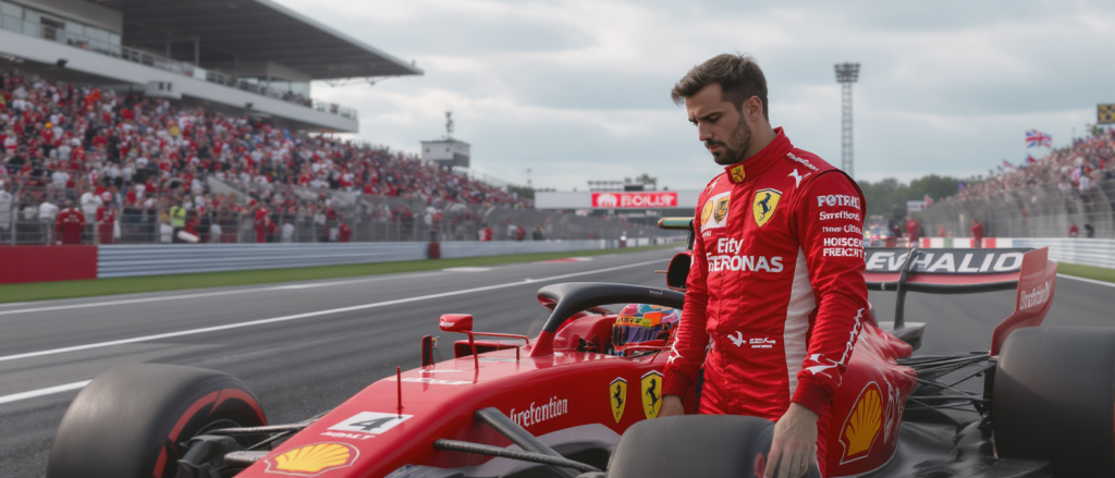charles leclerc termine cinquième au gp de grande-bretagne f1 malgré un départ en quatrième position, exprimant sa frustration après une course intense.