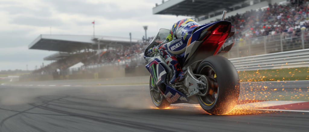 découvrez la réaction d'ai ogura après le sprint du gp de grande-bretagne motogp, mettant en lumière une usure spectaculaire du pneu arrière.