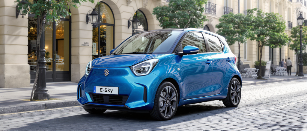 découvrez la suzuki e-sky, la compacte japonaise électrique offrant jusqu'à 310 km d'autonomie, bientôt disponible en france.