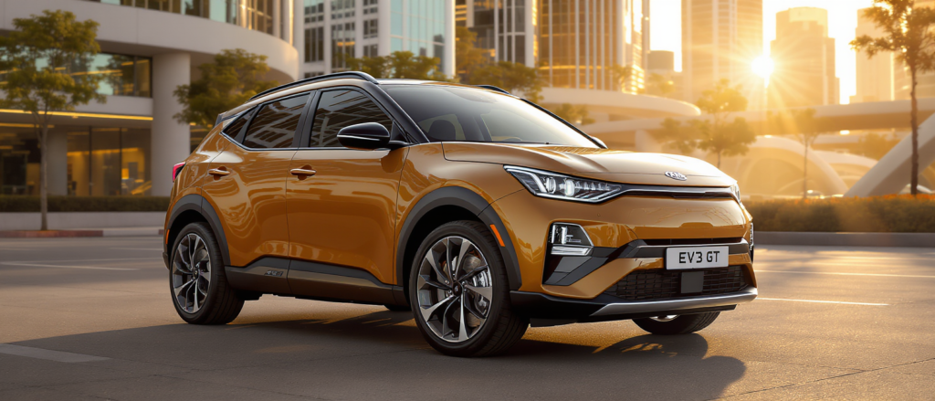 découvrez la kia ev3 gt 2026, un suv électrique sportif de 292 ch offrant jusqu'à 500 km d'autonomie, disponible dès 54 400 €. alliez performance et écologie avec style.