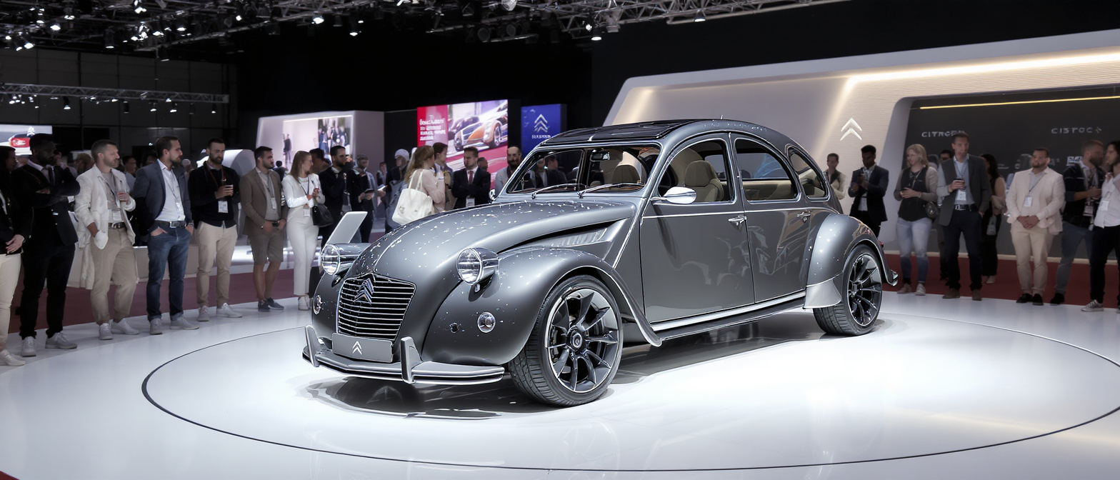 au mondial de l’auto 2026, citroën met sa 2cv électrique à l’honneur et réserve une surprise aux visiteurs.