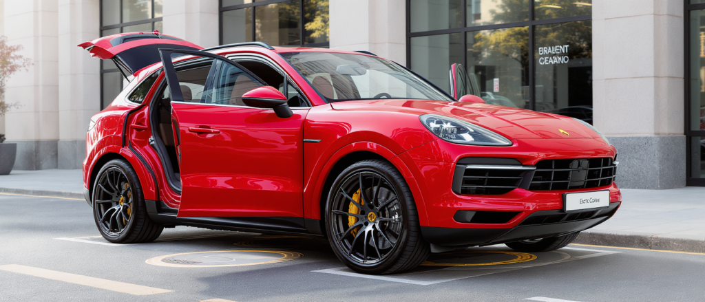 découvrez le porsche cayenne électrique, un suv de luxe allemand offrant 92 couleurs exclusives, portes automatiques innovantes et recharge sans fil pour une expérience haut de gamme unique.