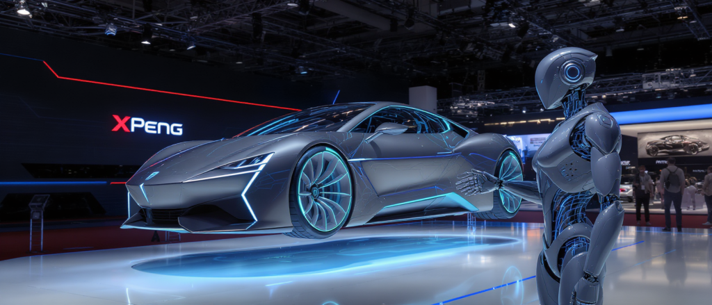 xpeng se prépare pour le mondial de l'auto 2026 en présentant une voiture volante révolutionnaire et un robot humanoïde innovant, promettant une expérience futuriste sur son stand.
